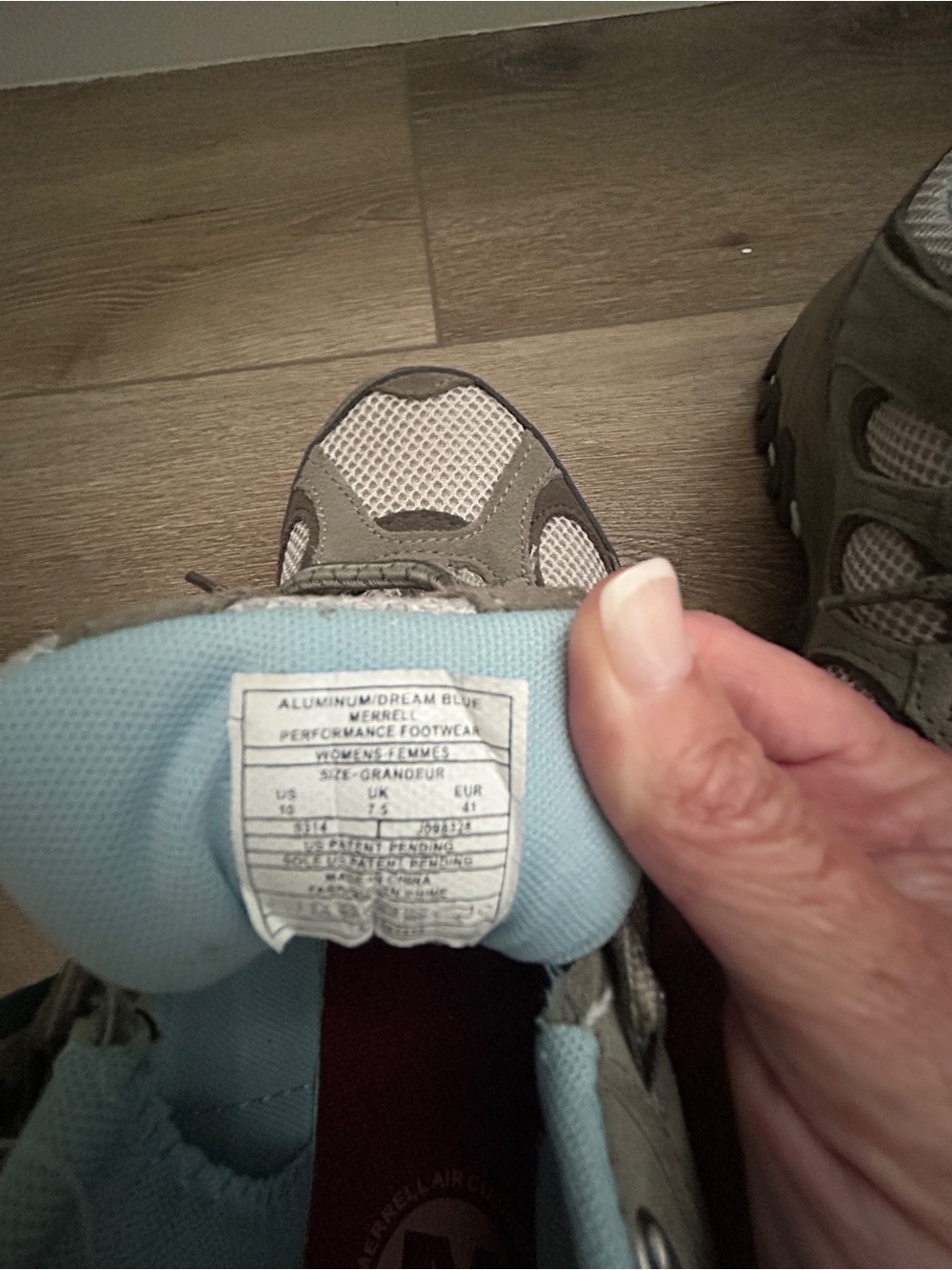 NWT MERRELL Hilltop Ventilator Aluminum Dream Blue Trail Hiking Shoes Sneaker 10 - Picture 3 of 6